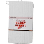 Wholesale - 3pc HEART CABLE IVORY TIGHTS, UPC: 730838929692